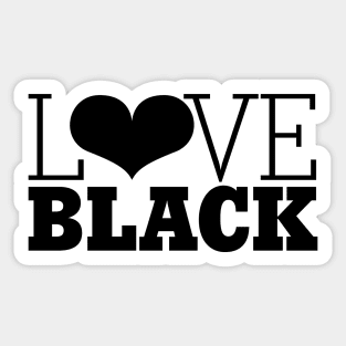 love BLACK Sticker